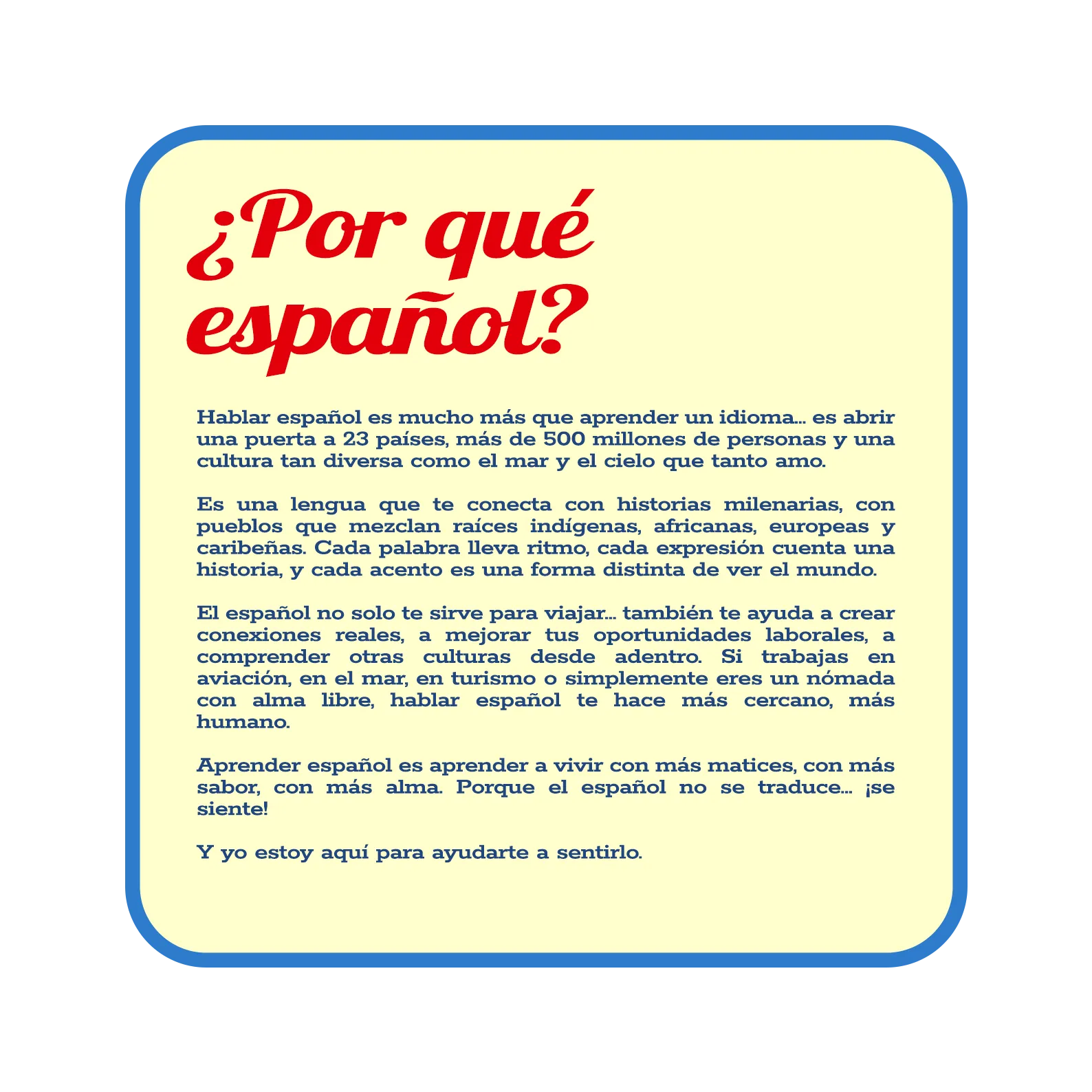 ¿Por qué español? (Español)